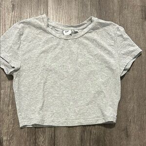 TNA Heather Grey Crop Top
